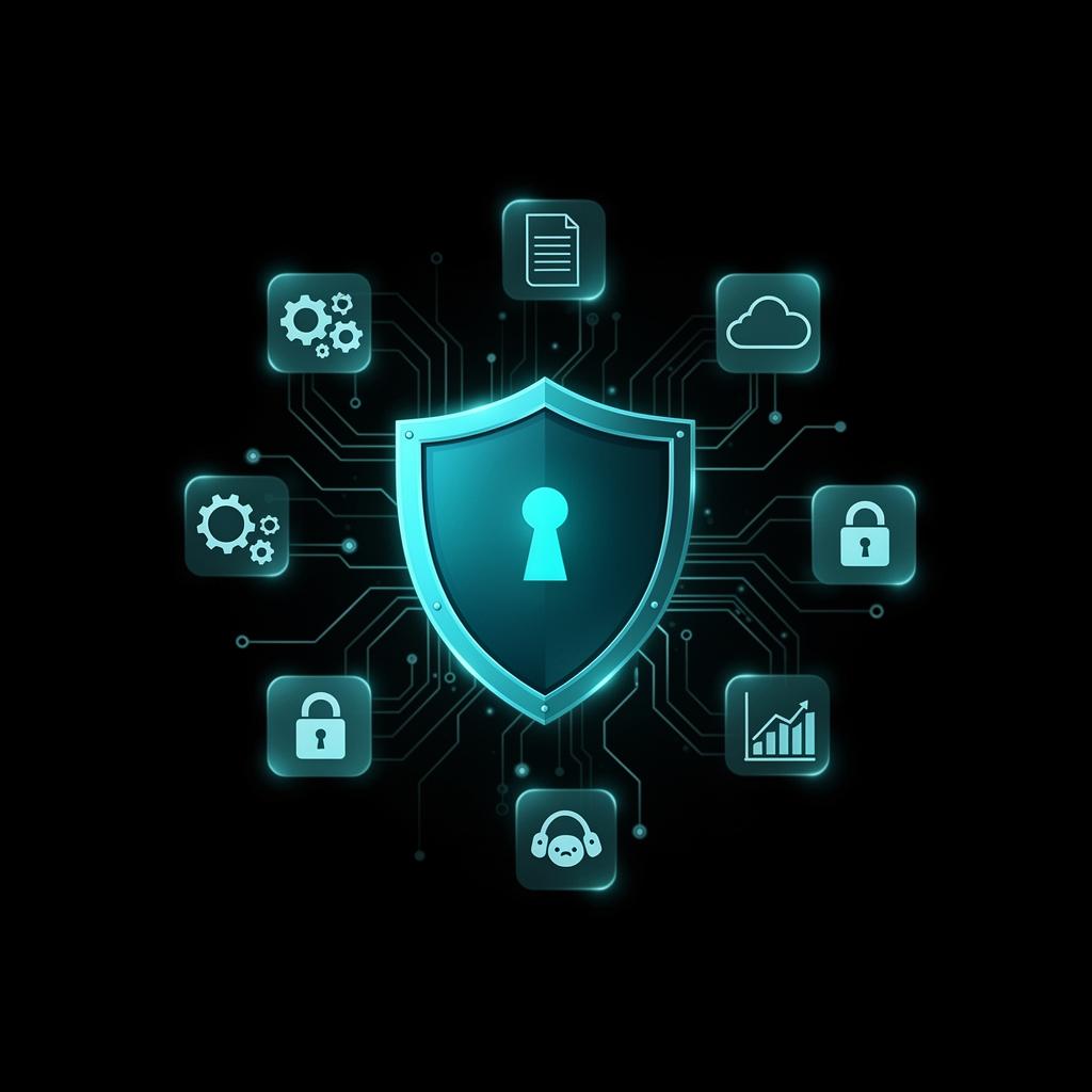 Atlassian Marketplace ecosystem with security shield representing ISV pentest requirements